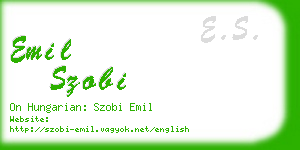 emil szobi business card